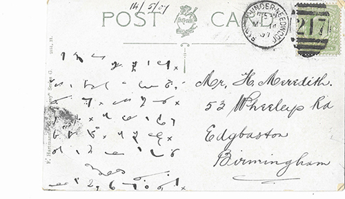 Pitman postcards The Fountain Woodhouse message